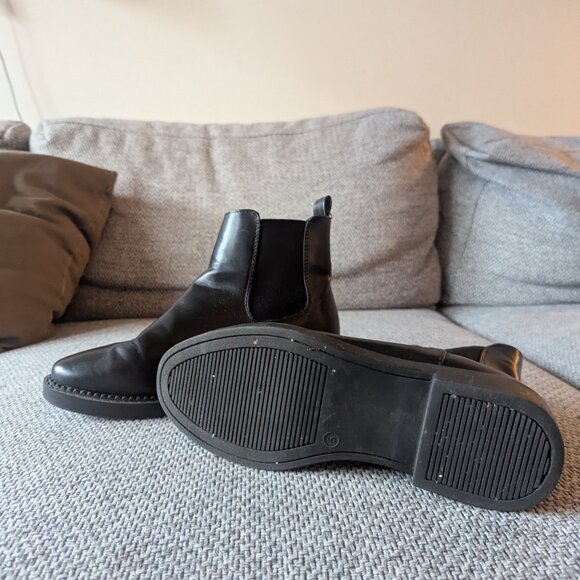 Black Vegan Leather Boots - Picture 4 of 4